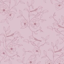 Sketched Birds in Lavender