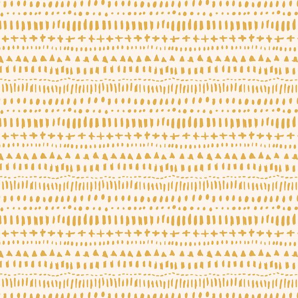Sketchy Tribal in Pineapple Yellow