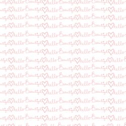 Small Hello Beautiful in Sweet Pink
