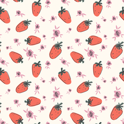 Sweet Strawberries in Berries and Cream