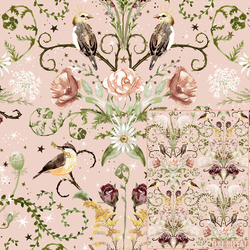 Garden Damask in Soft Blush