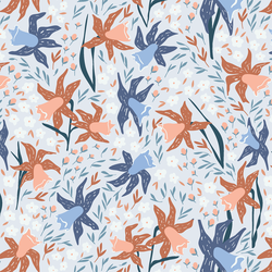 Garden Song in Whisper Blue