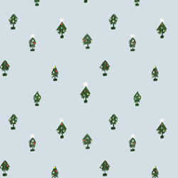 Christmas Trees in Icy Blue