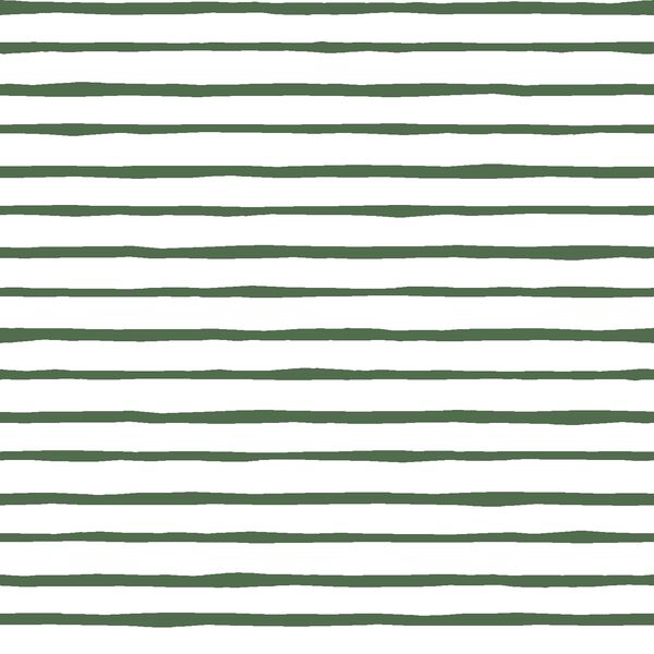 Artisan Stripe in Kale on White