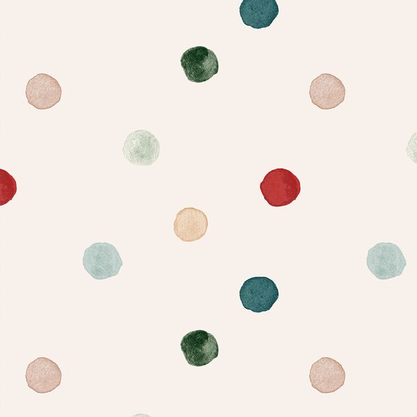 Large Painted Polka Dot in Cream