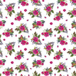 Small Jungle Floral in White