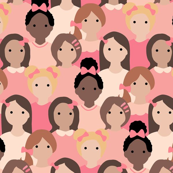 Large Bow Girls in Pink