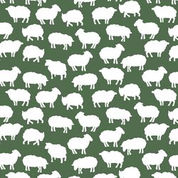 Sheep Silhouette in Kale