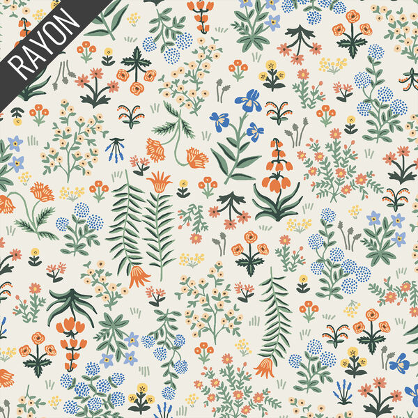Menagerie Garden Rayon in Cream