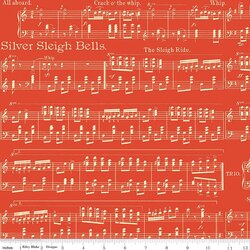 Sheet Music in Red