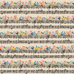 Music Notes in Cream