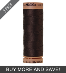 Black Peppercorn (9136-1382) - Silk Finish Cotton 40wt - 164 Yards (3 Pack)