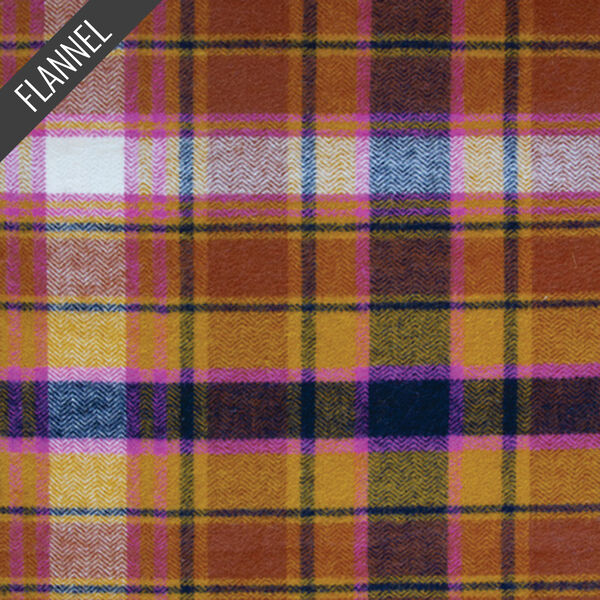 Chevron Plaid Flannel in Toffee