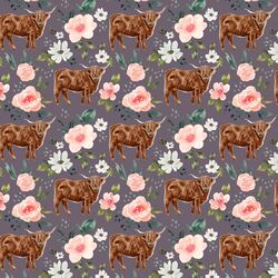 Little Highland Cow in Plum