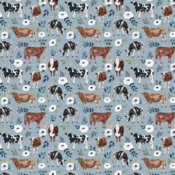 Little Garden Cows in Slate Blue