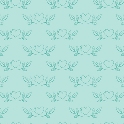 Heart Sketches in Aquamarine