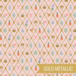 Lattice in Blush Metallic