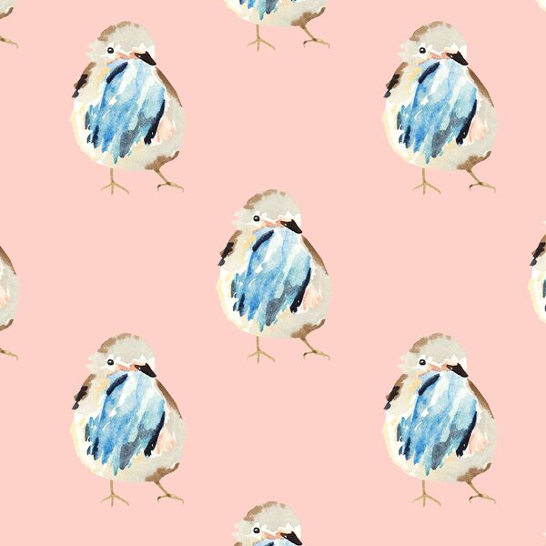 Spring Birdie in Pink Blossom