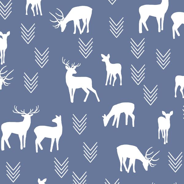Deer Silhouette in Azurite