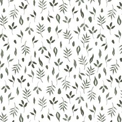 Leaf Silhouette in White