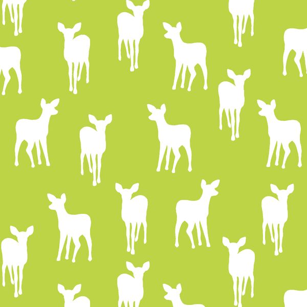 Fawn Silhouette in Lime