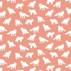 Little Fox Silhouette in Grapefruit