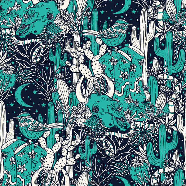 Wild West Whimsy in Navy Turquoise