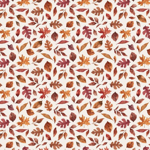 Little Fall Leaves in Cream