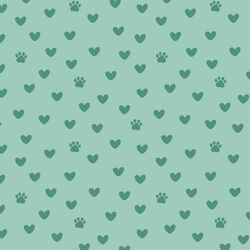 Paws and Hearts in Celadon