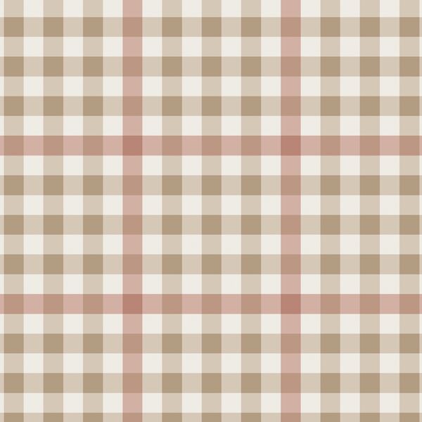 Fauna Gingham in Vintage Persimmon