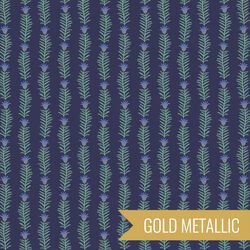 Rousseau Vine in Navy Metallic