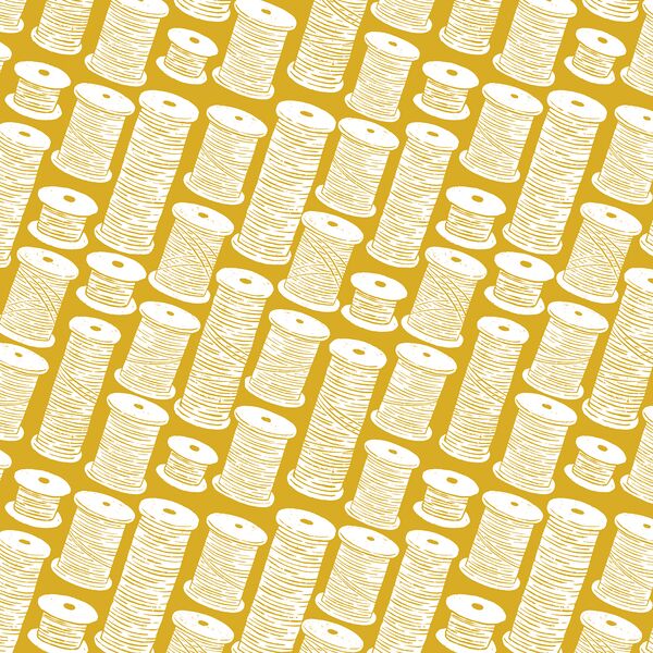 Spools Silhouette in Mustard Yellow