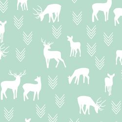 Deer Silhouette in Mint
