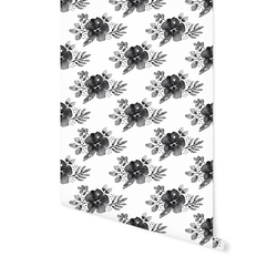 Corsage in Black on White