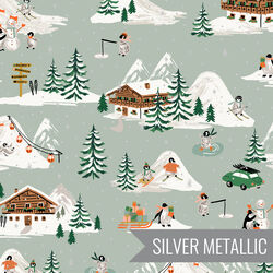 Penguin Village in Mint Metallic
