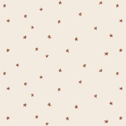 Celestial Stars in Rust Red on Egret