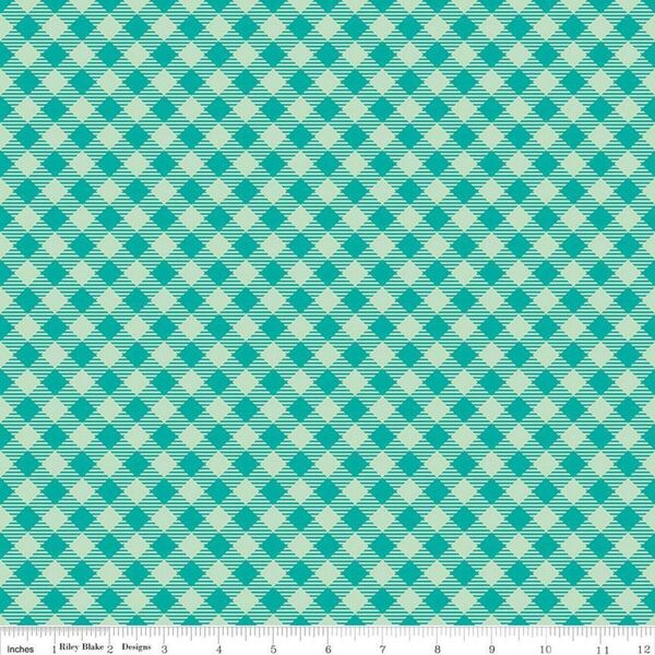 Gingham in Teal