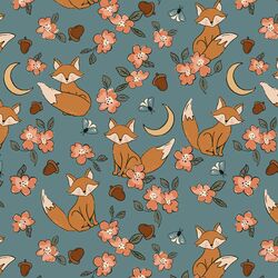 Midnight Fox in Dusky Blue