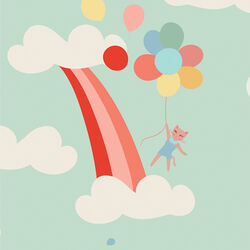 Meow in the Clouds in Sky