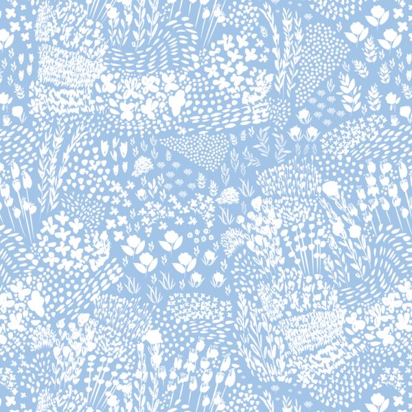 Meadow Floral in Soft Sky