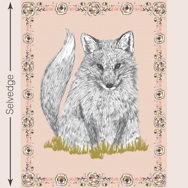 Foxy Loxy Quilt Panel in Harvest