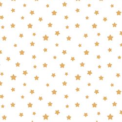 Stars in Golden Glow on White