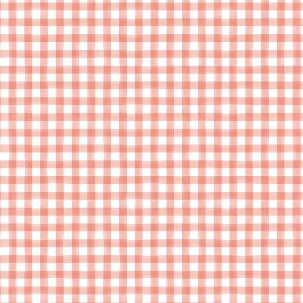 Little Watercolor Gingham in Pink Tulip