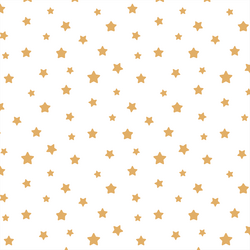 Stars in Golden Glow on White