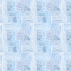 Rooftops in Aegean Blue