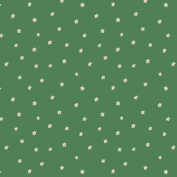 Ditsy Flowers in Green