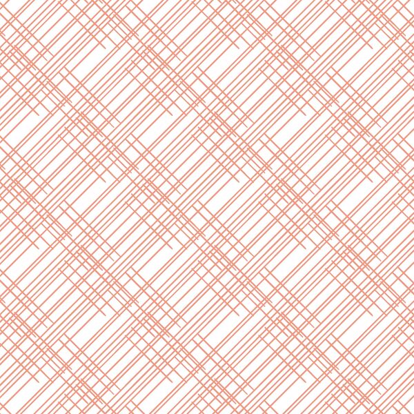 Thatched in Grapefruit on White