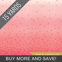 Ombre Confetti Metallic in Popsicle Pink - 15 Yard Bolt