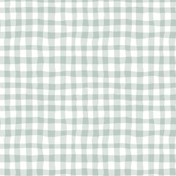 Organic Gingham in Blue Sage