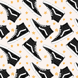 High Tops and Stars in Gold
